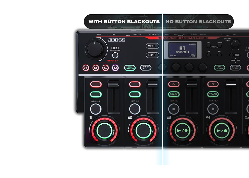 RC505 BUTTON SKINS by TRACKONE